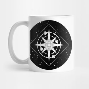 Endless Texture of Cosmic Universe with Ice Crystal Mechanical Stars Mug